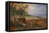 A Wooded Landscape with Travellers oil on copper-Jan the Elder Brueghel-Framed Stretched Canvas