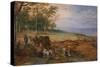 A Wooded Landscape with Travellers oil on copper-Jan the Elder Brueghel-Stretched Canvas