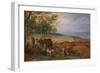 A Wooded Landscape with Travellers oil on copper-Jan the Elder Brueghel-Framed Giclee Print