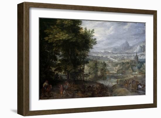 A Wooded Landscape-Jan Brueghel the Elder-Framed Giclee Print