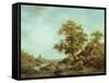 A Wooded Landscape-Frederick Marianus Kruseman-Framed Stretched Canvas