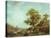 A Wooded Landscape-Frederick Marianus Kruseman-Stretched Canvas