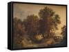 'A Wooded Lane', c1790-John Crome-Framed Stretched Canvas