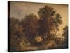'A Wooded Lane', c1790-John Crome-Stretched Canvas