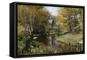 A Wooded River Landscape, 1909-Peder Mork Monsted-Framed Stretched Canvas
