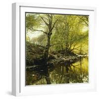 A Wooded River Landscape, 1910-Peder Mork Monsted-Framed Giclee Print