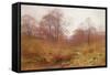 A Wooded River, Landscape Autumn watercolor-Henry Sutton Palmer-Framed Stretched Canvas