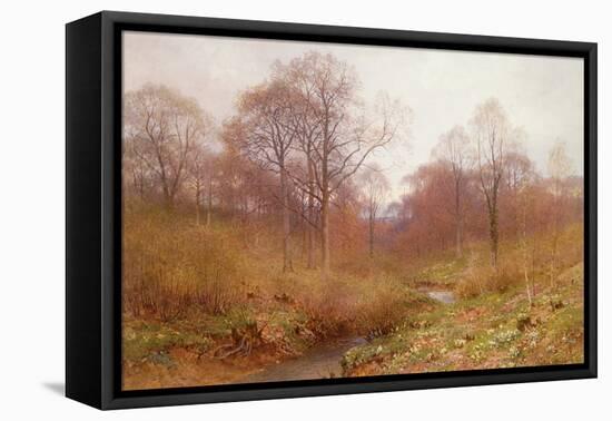 A Wooded River, Landscape Autumn watercolor-Henry Sutton Palmer-Framed Stretched Canvas