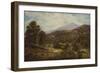 A Wooded River Landscape with a Shepherd and Sheep-Alfred Augustus Glendening-Framed Giclee Print