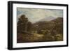 A Wooded River Landscape with a Shepherd and Sheep-Alfred Augustus Glendening-Framed Giclee Print