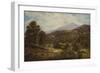 A Wooded River Landscape with a Shepherd and Sheep-Alfred Augustus Glendening-Framed Giclee Print