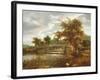 A Wooded River Landscape with a Sluice Gate-Jacob Isaaksz Ruisdael-Framed Giclee Print