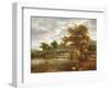 A Wooded River Landscape with a Sluice Gate-Jacob Isaaksz Ruisdael-Framed Premium Giclee Print