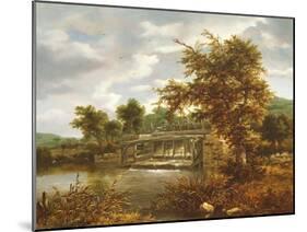 A Wooded River Landscape with a Sluice Gate-Jacob Isaaksz Ruisdael-Mounted Giclee Print