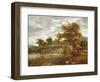 A Wooded River Landscape with a Sluice Gate-Jacob Isaaksz Ruisdael-Framed Giclee Print