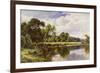 A Wooded River Landscape with Cattle-Henry H. Parker-Framed Giclee Print