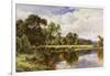 A Wooded River Landscape with Cattle-Henry H. Parker-Framed Giclee Print