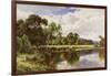 A Wooded River Landscape with Cattle-Henry H. Parker-Framed Giclee Print