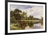 A Wooded River Landscape with Cattle-Henry Parker-Framed Giclee Print