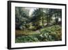 A Wooded River Landscape with Deer Beyond, 1904-Peder Mork Monsted-Framed Giclee Print