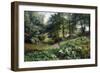 A Wooded River Landscape with Deer Beyond, 1904-Peder Mork Monsted-Framed Giclee Print