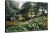 A Wooded River Landscape with Deer Beyond, 1904-Peder Mork Monsted-Stretched Canvas