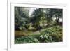 A Wooded River Landscape with Deer Beyond, 1904-Peder Mork Monsted-Framed Giclee Print