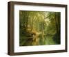 A Wooded River Landscape with Figures in a Boat, 1893-Christian Zacho-Framed Giclee Print