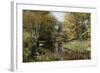 A Wooded River Landscape-Peder Mork Monsted-Framed Giclee Print