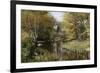 A Wooded River Landscape-Peder Mork Monsted-Framed Giclee Print