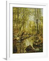 A Wooded River Landscape-Peder Mork Monsted-Framed Giclee Print