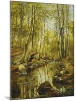 A Wooded River Landscape-Peder Mork Monsted-Mounted Giclee Print