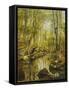 A Wooded River Landscape-Peder Mork Monsted-Framed Stretched Canvas