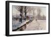 A Wooded Winter Landscape, 1927 (Oil on Canvas)-Peder Monsted-Framed Giclee Print