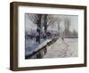 A Wooded Winter Landscape, Brondbyvester-Peder Mork Monsted-Framed Giclee Print