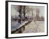 A Wooded Winter Landscape, Brondbyvester-Peder Mork Monsted-Framed Giclee Print