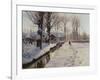 A Wooded Winter Landscape, Brondbyvester-Peder Mork Monsted-Framed Giclee Print