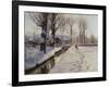 A Wooded Winter Landscape, Brondbyvester-Peder Mork Monsted-Framed Giclee Print