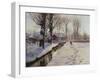 A Wooded Winter Landscape, Brondbyvester-Peder Mork Monsted-Framed Giclee Print