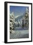 A Wooded Winter Landscape, Mortaratsch-Peder Mork Monsted-Framed Giclee Print