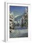 A Wooded Winter Landscape, Mortaratsch-Peder Mork Monsted-Framed Giclee Print