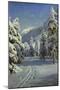 A Wooded Winter Landscape, Mortaratsch-Peder Mork Monsted-Mounted Giclee Print
