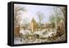 A Wooded Winter Landscape with a Cart-Jan Brueghel the Elder-Framed Stretched Canvas