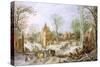 A Wooded Winter Landscape with a Cart-Jan Brueghel the Elder-Stretched Canvas