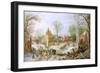 A Wooded Winter Landscape with a Cart-Jan Brueghel the Elder-Framed Giclee Print