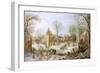 A Wooded Winter Landscape with a Cart-Jan Brueghel the Elder-Framed Giclee Print