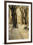 A Wooded Winter Landscape with Deer, 1912-Peder Mork Monsted-Framed Giclee Print