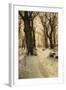 A Wooded Winter Landscape with Deer-Peder Mork Monsted-Framed Giclee Print