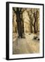 A Wooded Winter Landscape with Deer-Peder Mork Monsted-Framed Giclee Print