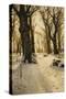 A Wooded Winter Landscape with Deer-Peder Mork Monsted-Stretched Canvas